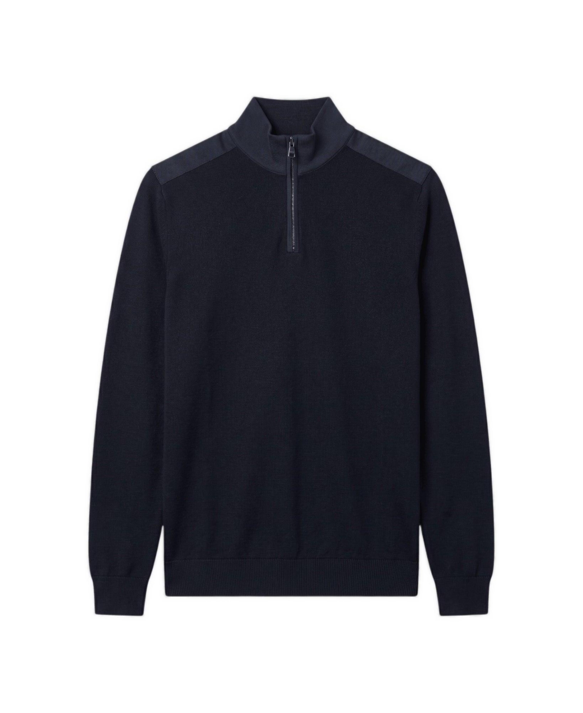 Garnet Men's Huxley Regular-Fit Mock Neck Quarter-Zip Merino Wool Sweater