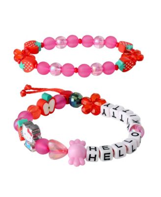 Children's Beaded Cord and Stretch Bracelets, 2-Piece Set