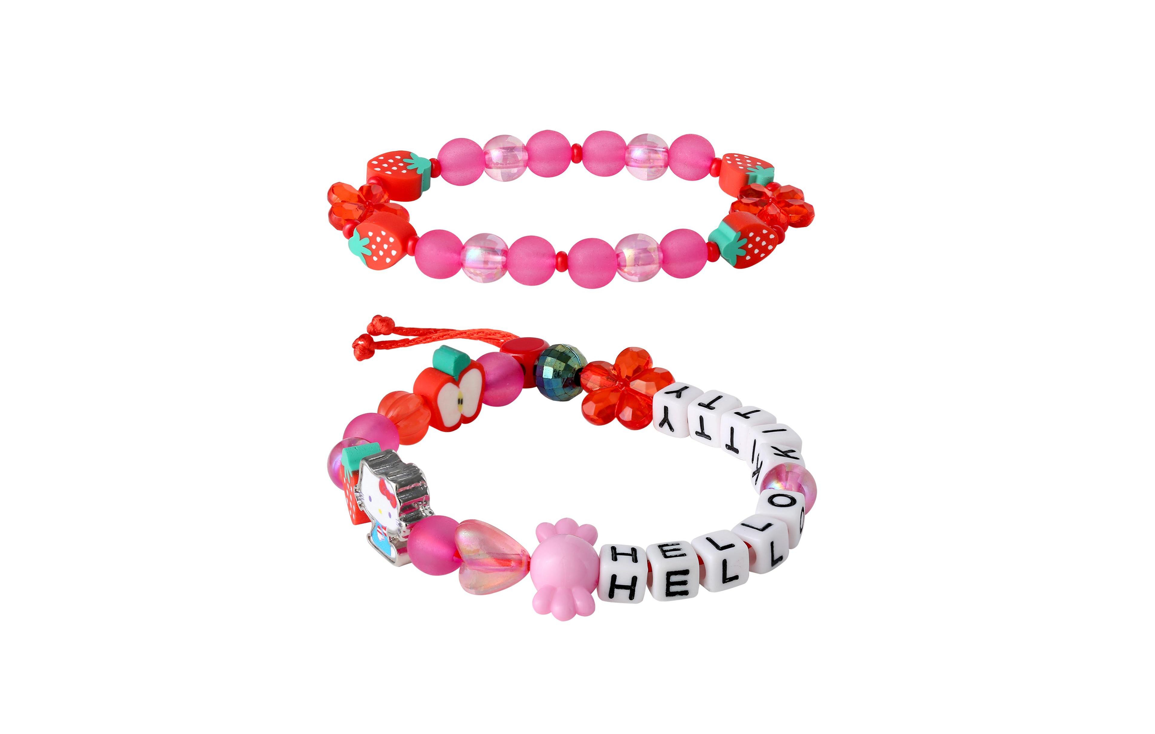 Hello Kitty Children's Beaded Cord and Stretch Bracelets, 2-Piece Set