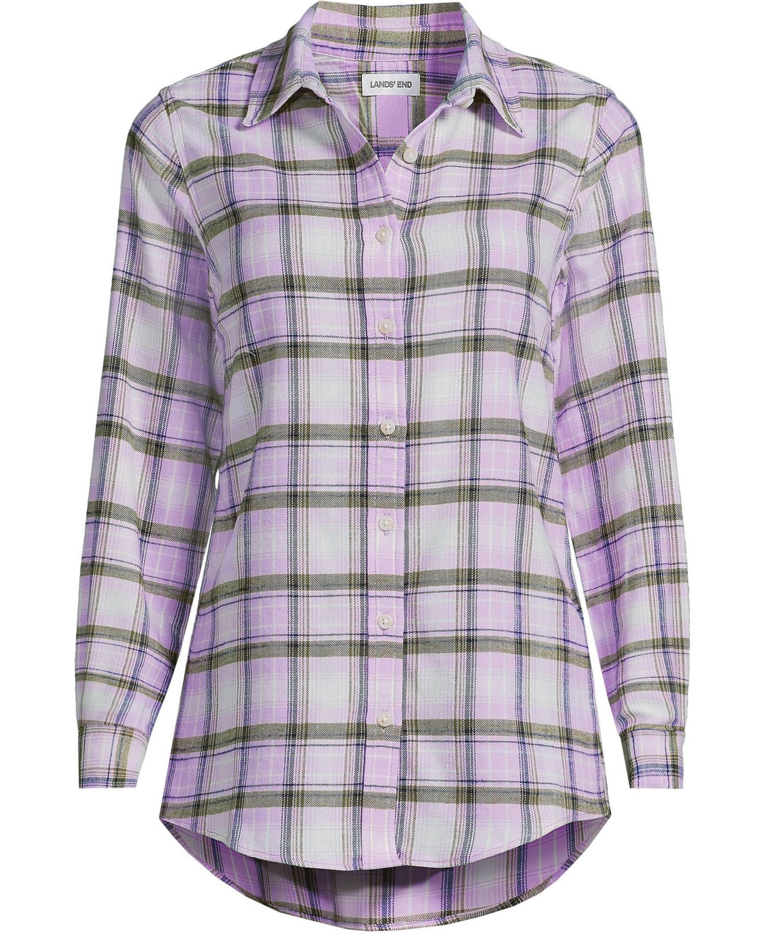 Women's Tall Flannel Boyfriend Long Sleeve Shirt