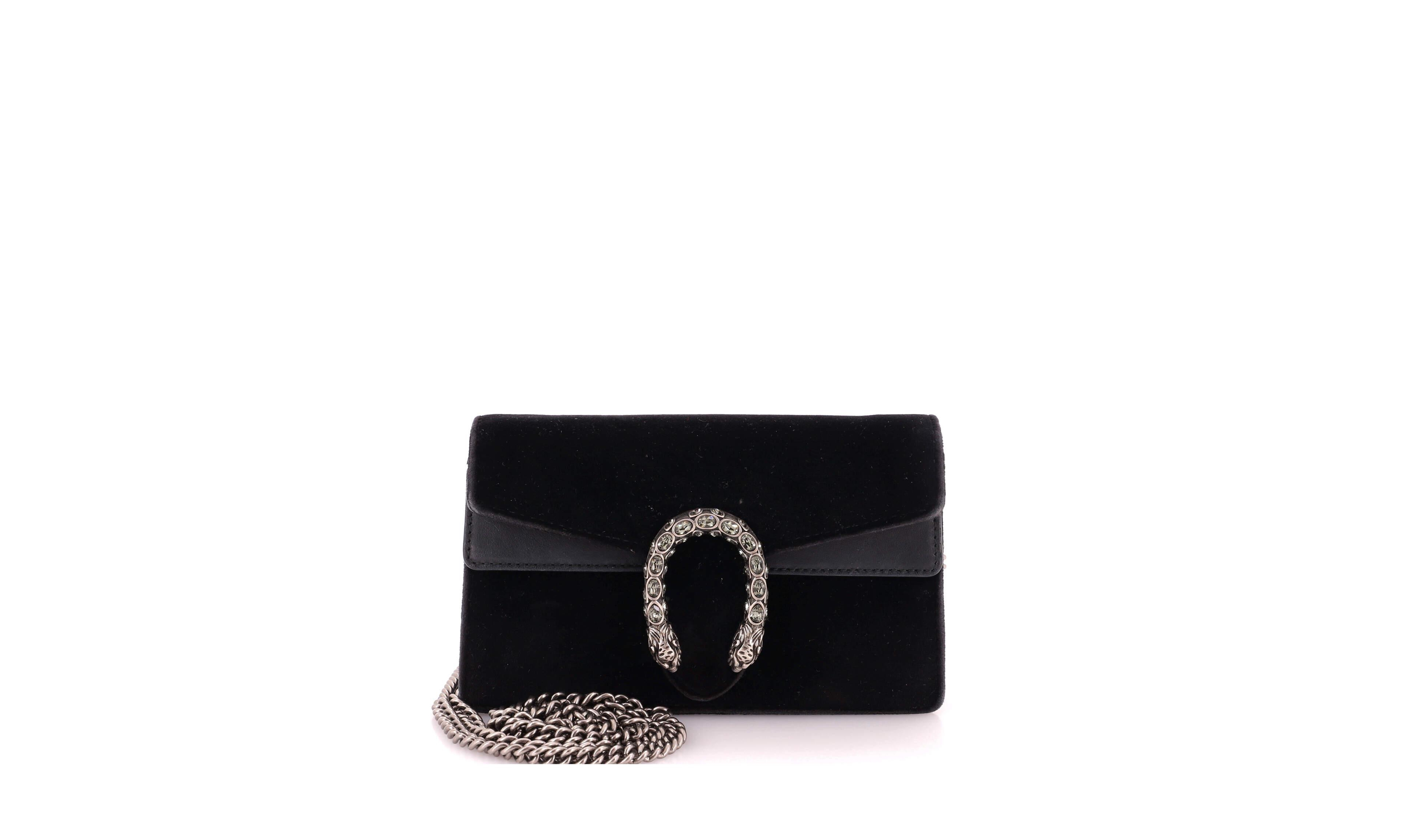 Pre-Owned Gucci Super Mini Dionysus Bag Velvet