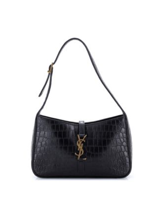 Small Le 5 a 7 Hobo Embossed Leather
