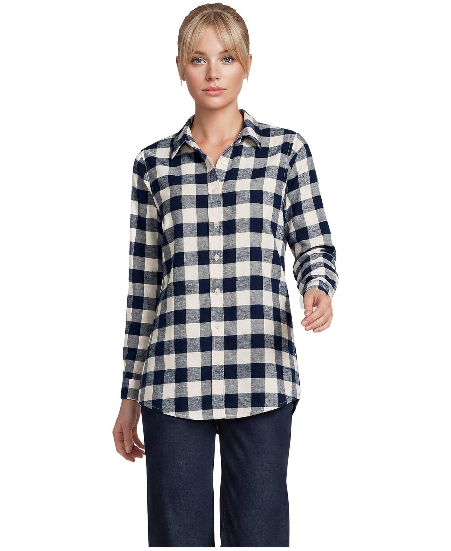 Women's Flannel Boyfriend Long Sleeve Shirt