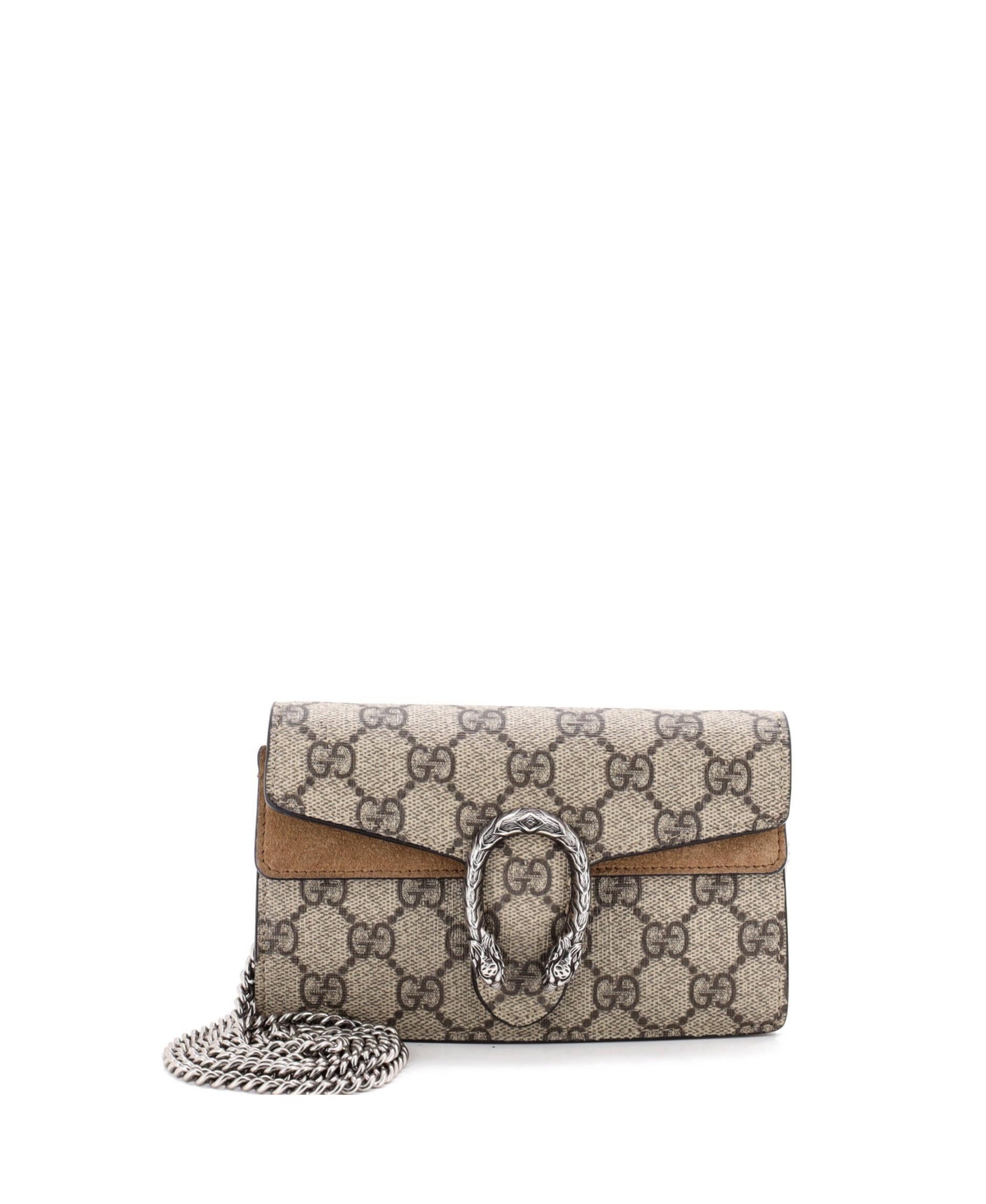 Pre-Owned Gucci Super Mini Dionysus Bag Gg Coated Canvas - Brown
