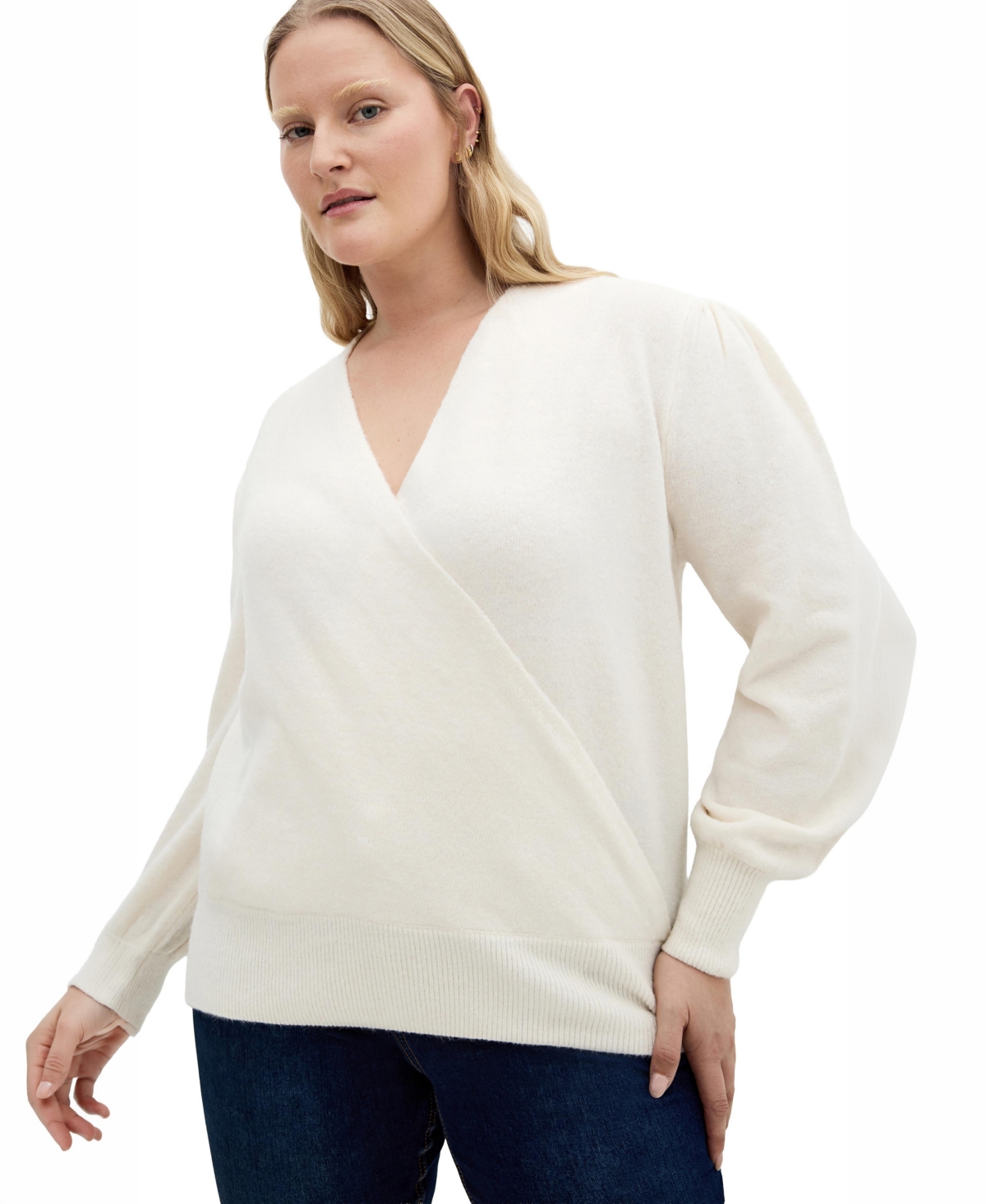 City Chic Women's Ivana V Neck Knit Jumper