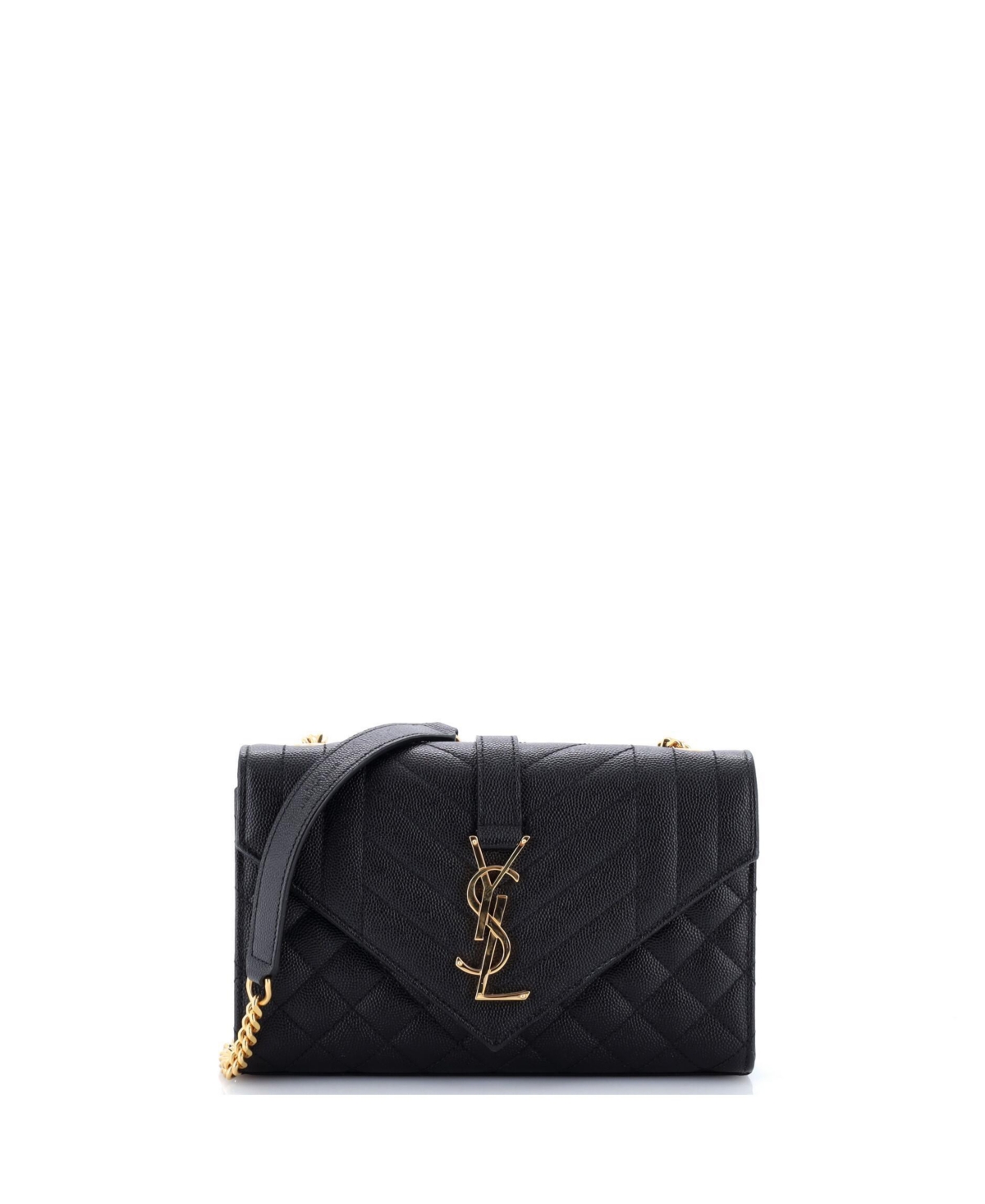 Pre-Owned Saint Laurent Small Classic Monogram Envelope Satchel Mixed Matelasse Leather