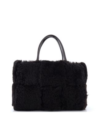 Small Arco Tote Intrecciato Shearling