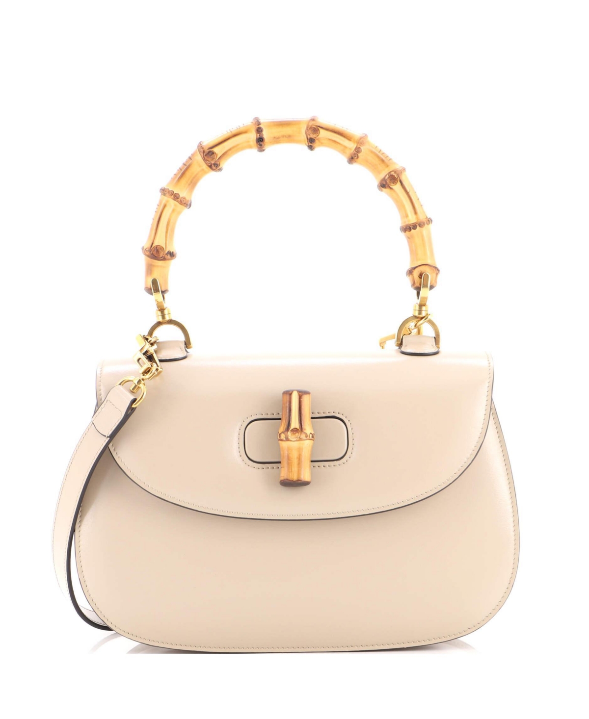 Pre-Owned Gucci Medium Bamboo 1947 Top Handle Bag Leather - Natural