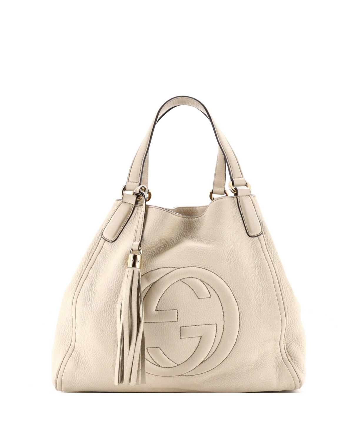 Pre-Owned Gucci Medium Soho Shoulder Bag Leather - Natural