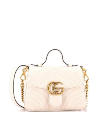 Mini GG Marmont Top Handle Flap Bag Matelasse Leather