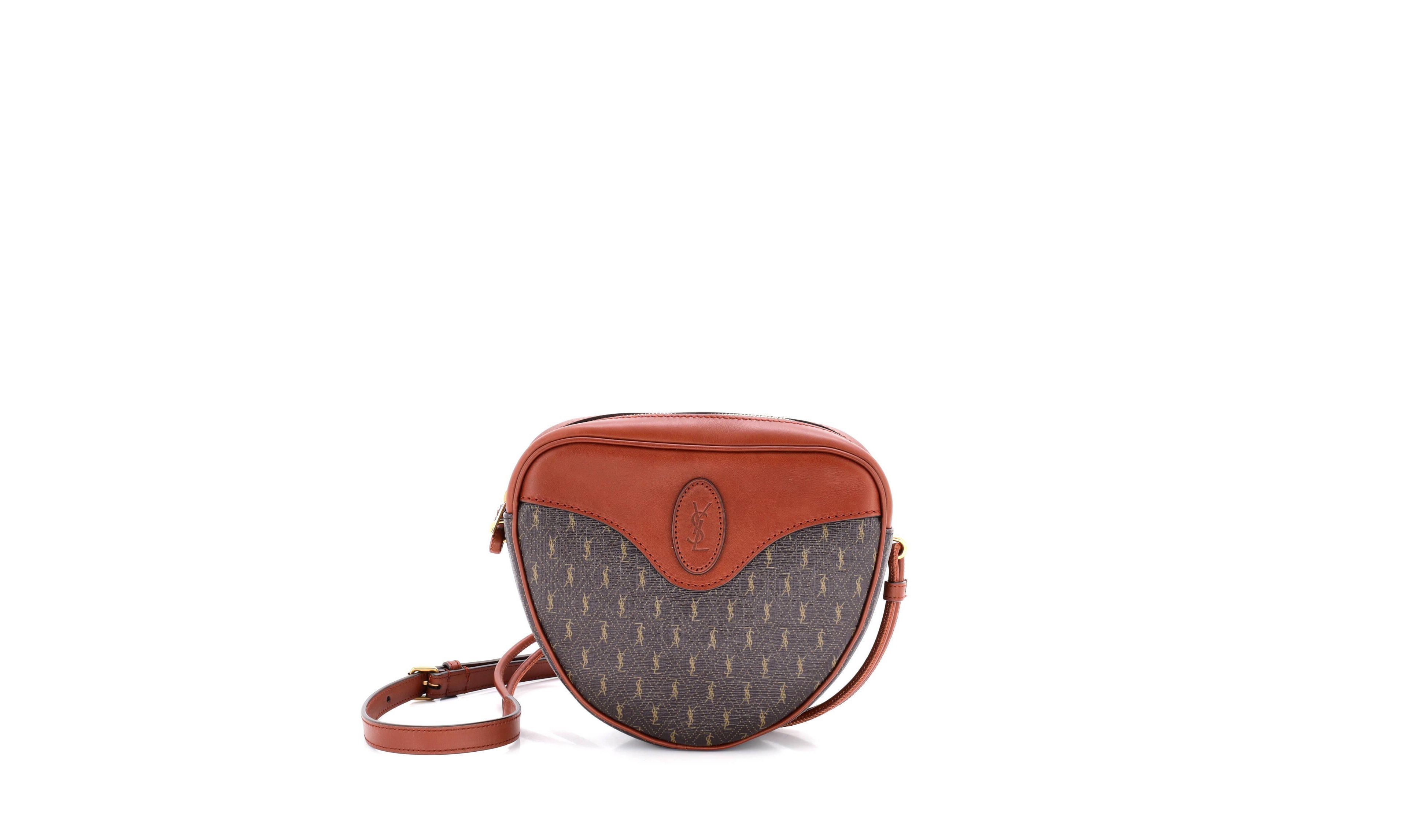 Pre-Owned Saint Laurent Le Monogramme Coeur Bag Monogram All Over Coated Canvas and Leather