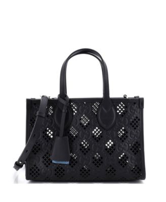 Small Convertible Tote GG Debossed Laser Cut Leather