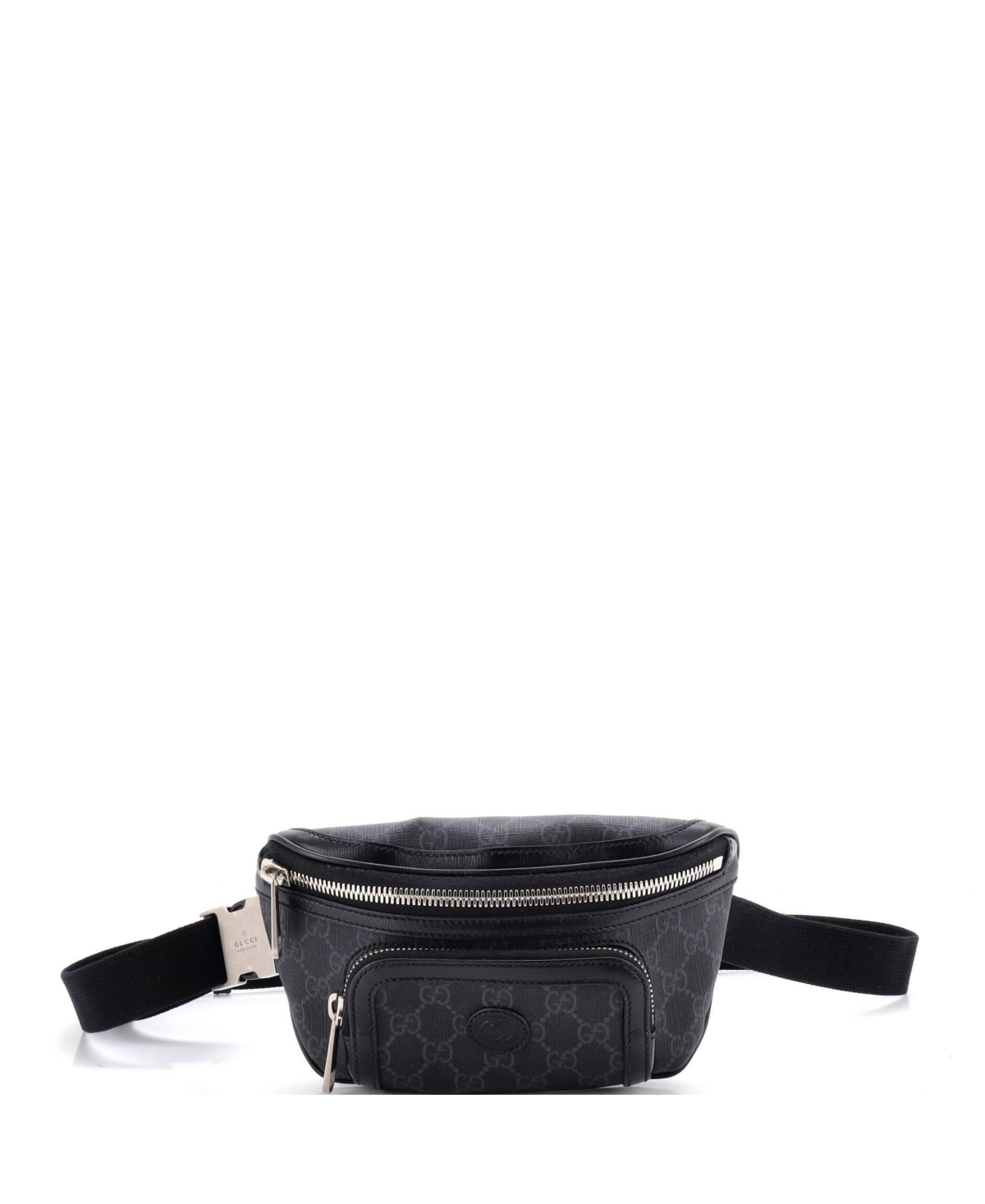 Pre-Owned Gucci Large Interlocking G Patch Belt Bag Gg Coated Canvas