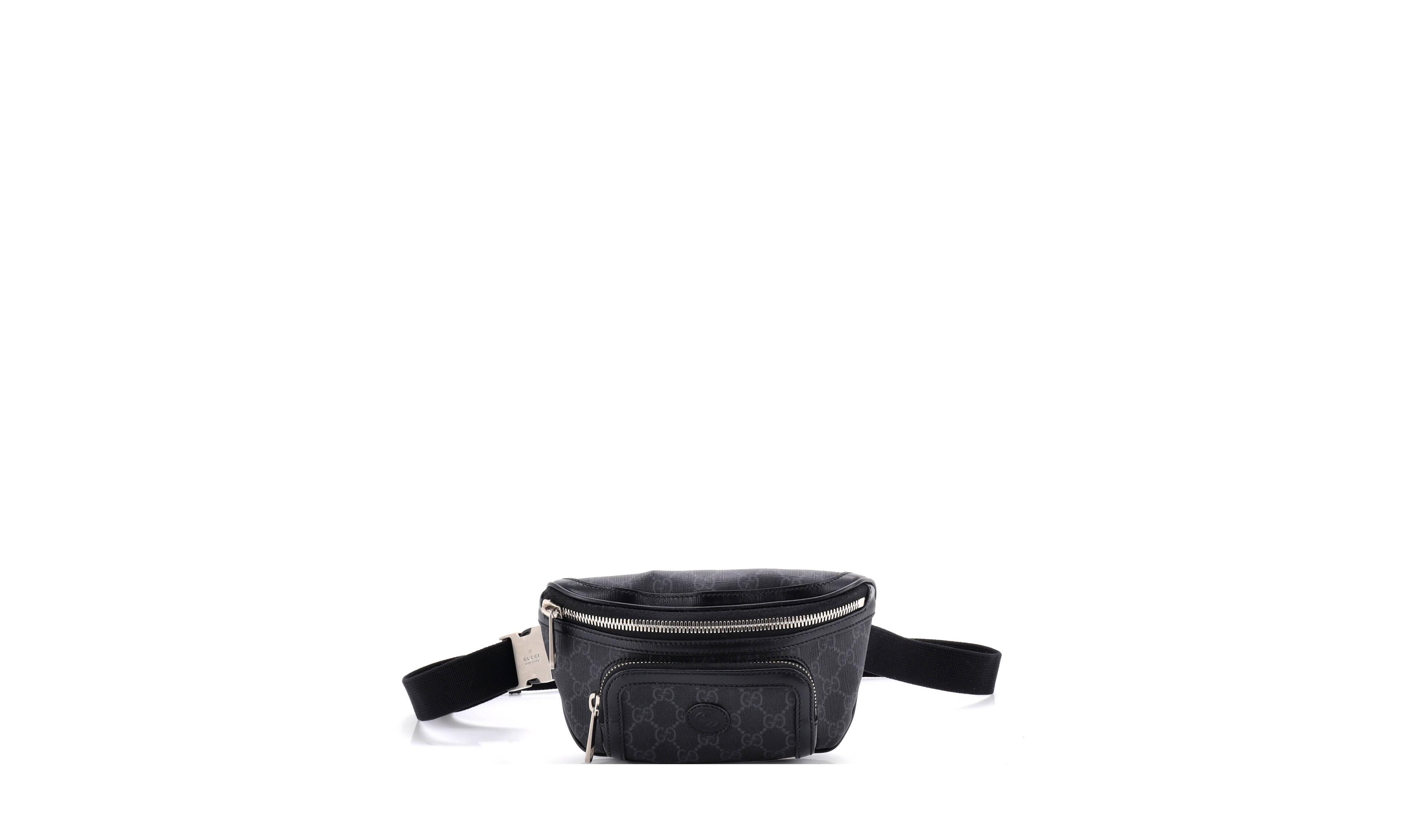 Pre-Owned Gucci Large Interlocking G Patch Belt Bag Gg Coated Canvas