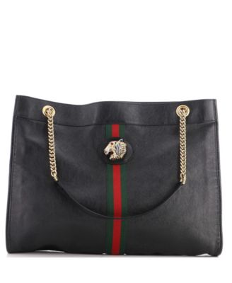 Large Rajah Chain Tote Leather