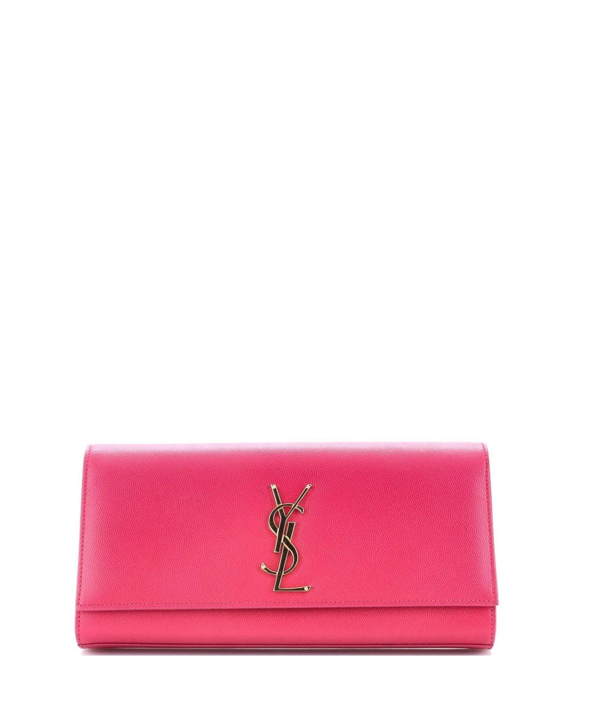 Pre-Owned Saint Laurent Long Classic Monogram Clutch Leather - Pink