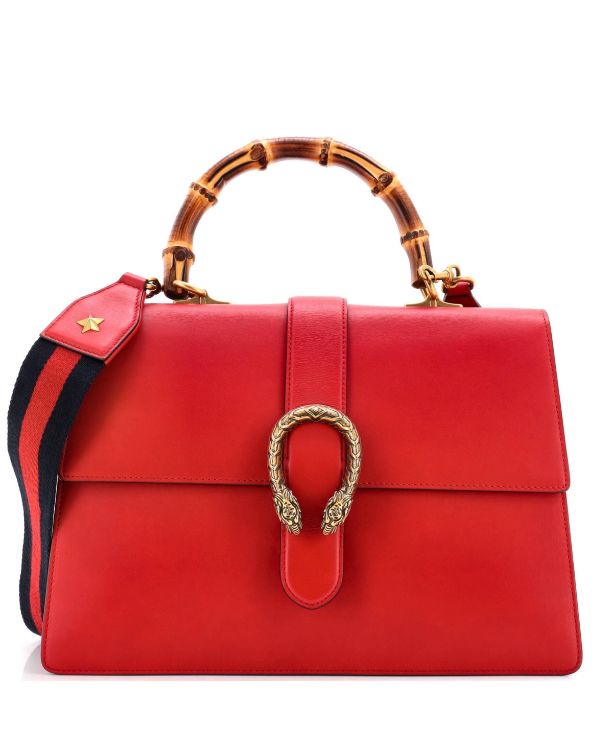 Pre-Owned Gucci Large Dionysus Bamboo Top Handle Bag Leather