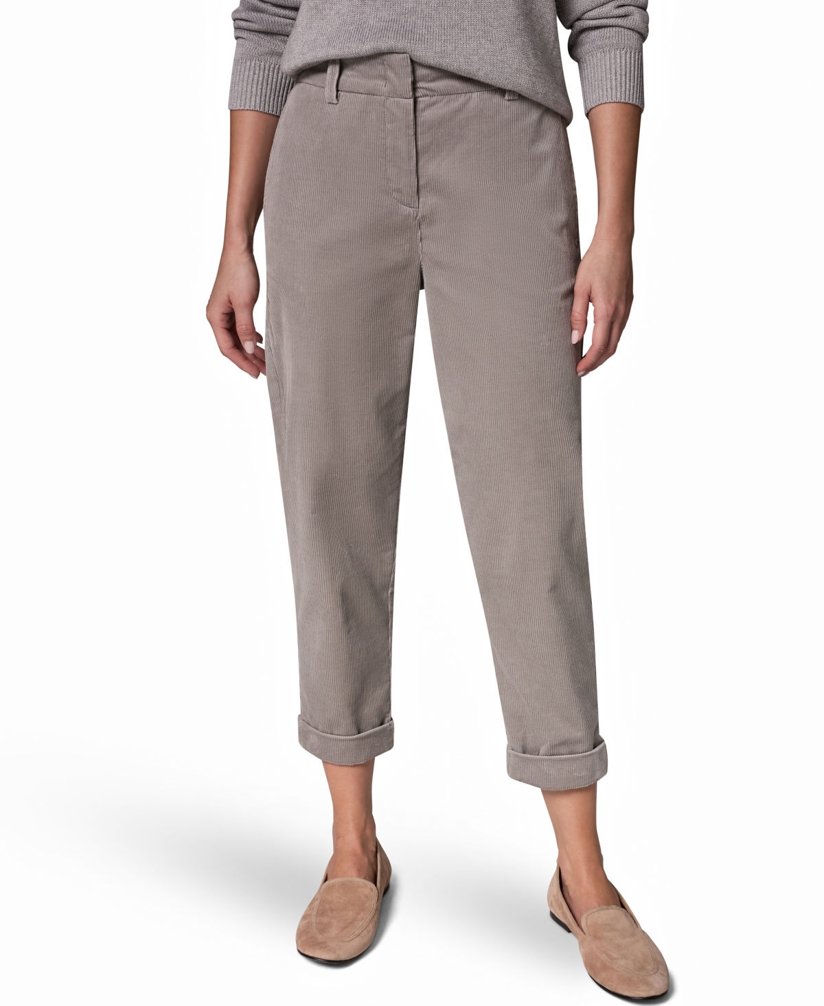Donna Karan Weekend Women's Mid-Rise Cuffed Corduroy Pants