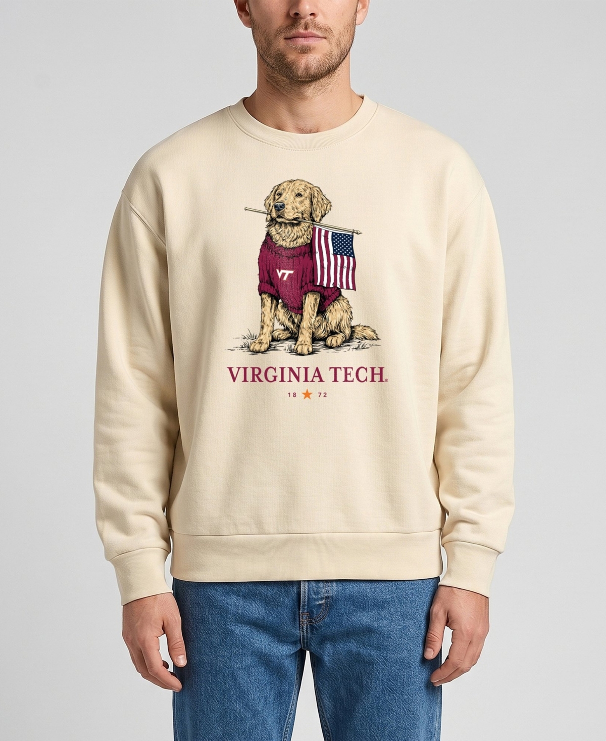 Uscape Apparel Men's and Women's Graphic Fleece-lined Dropped-shoulder Sweatshirt