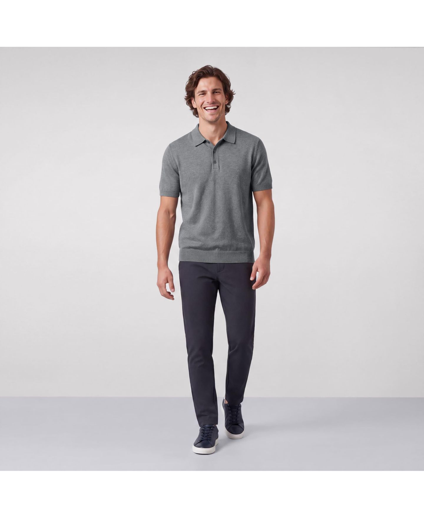 Мужские топы Jack Archer Legacy Resort Sweater Polo, цвет: Средний меланжевый — фото 4