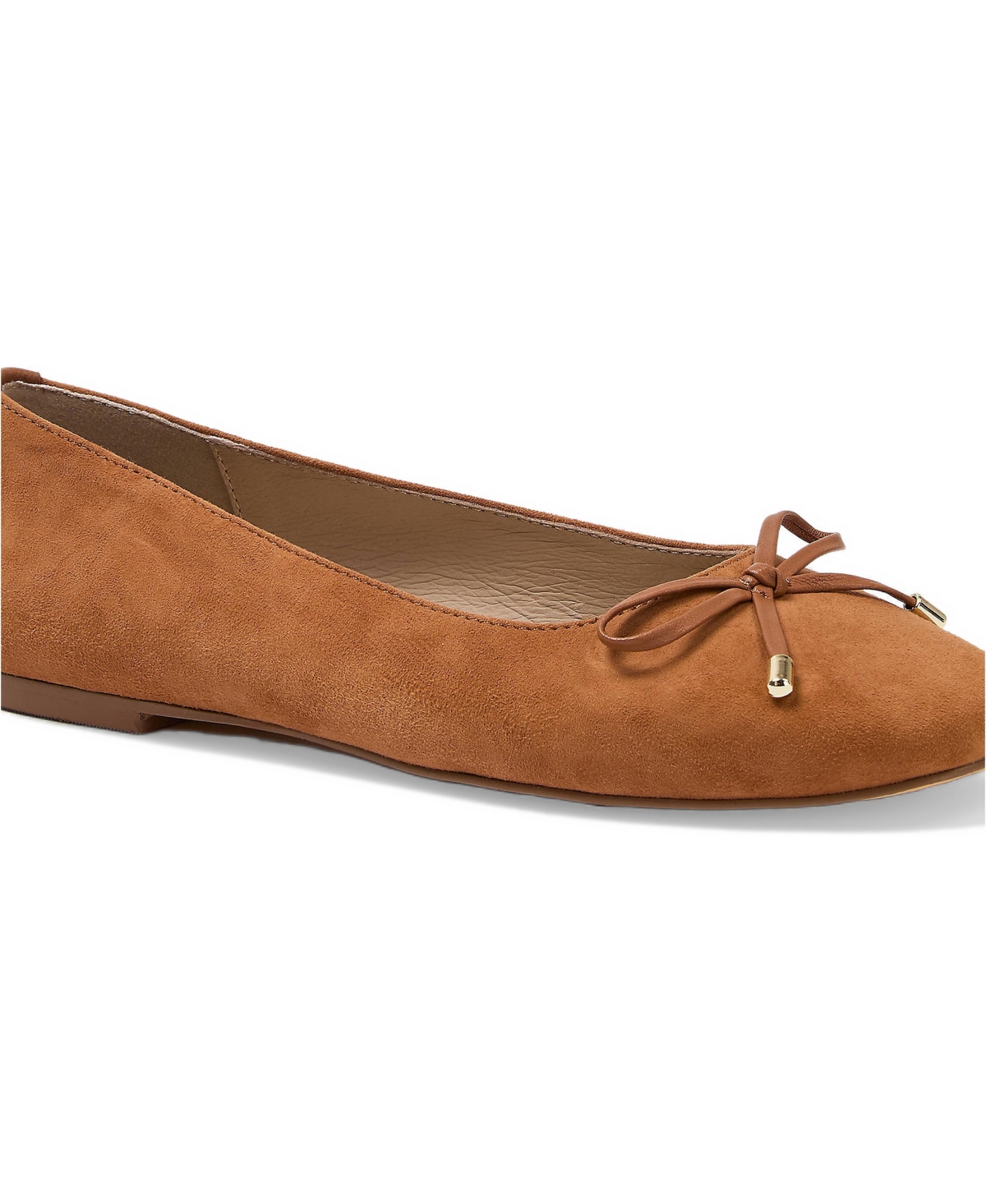 Lands' End Women's Essential Square Toe Ballet Flats - Brown