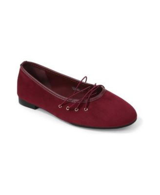 Verona Cord-Laced Ballet Flats