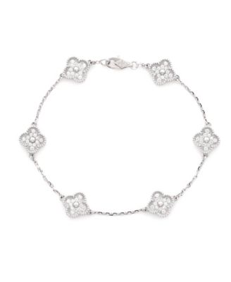 Diamond Sweet Alhambra Bracelet (0.48 ct.) in 18K White Gold