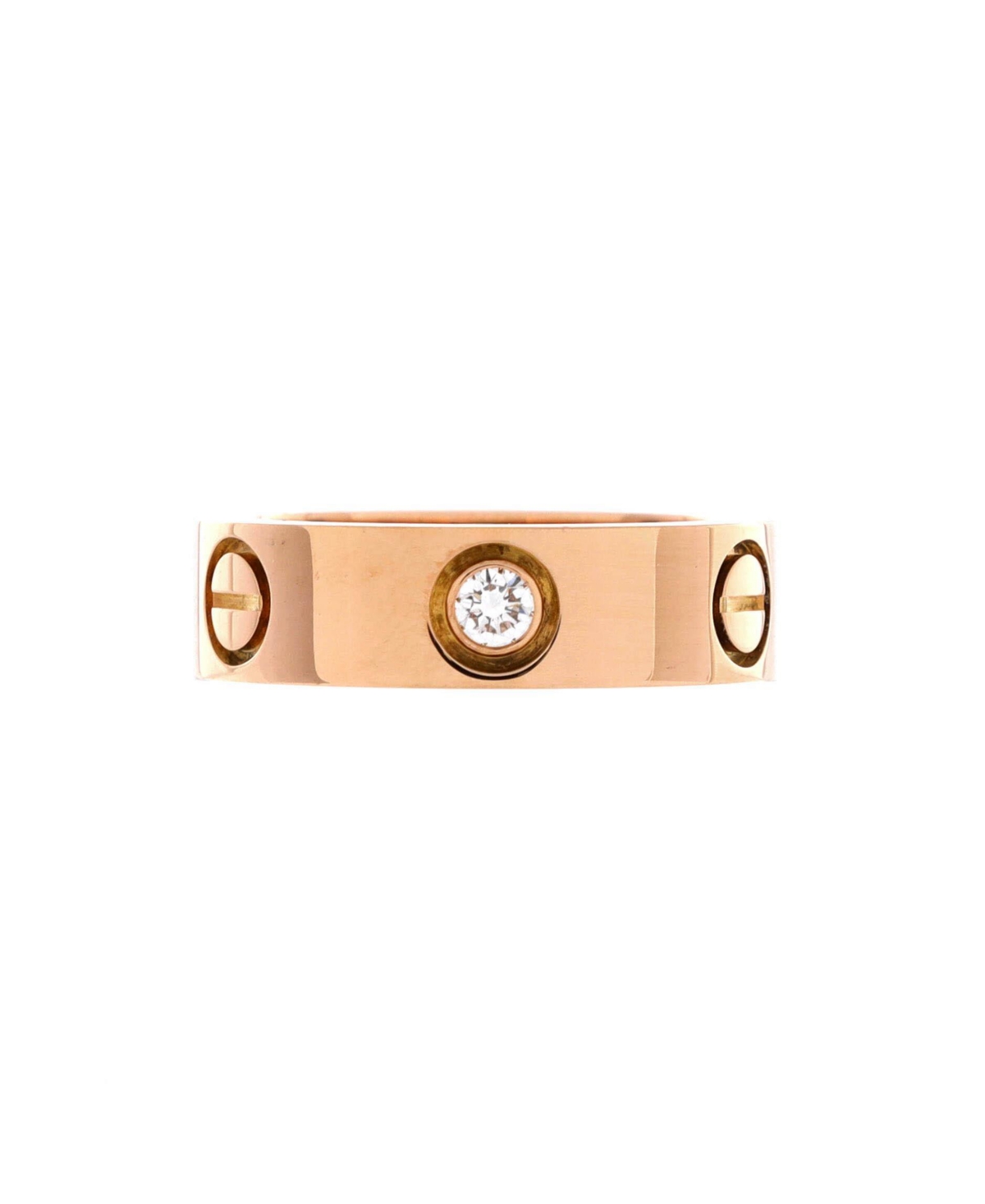 Pre-Owned Cartier Love Diamond Band Ring (0.23 ct.) in 18k Rose Gold - 18k rose gold