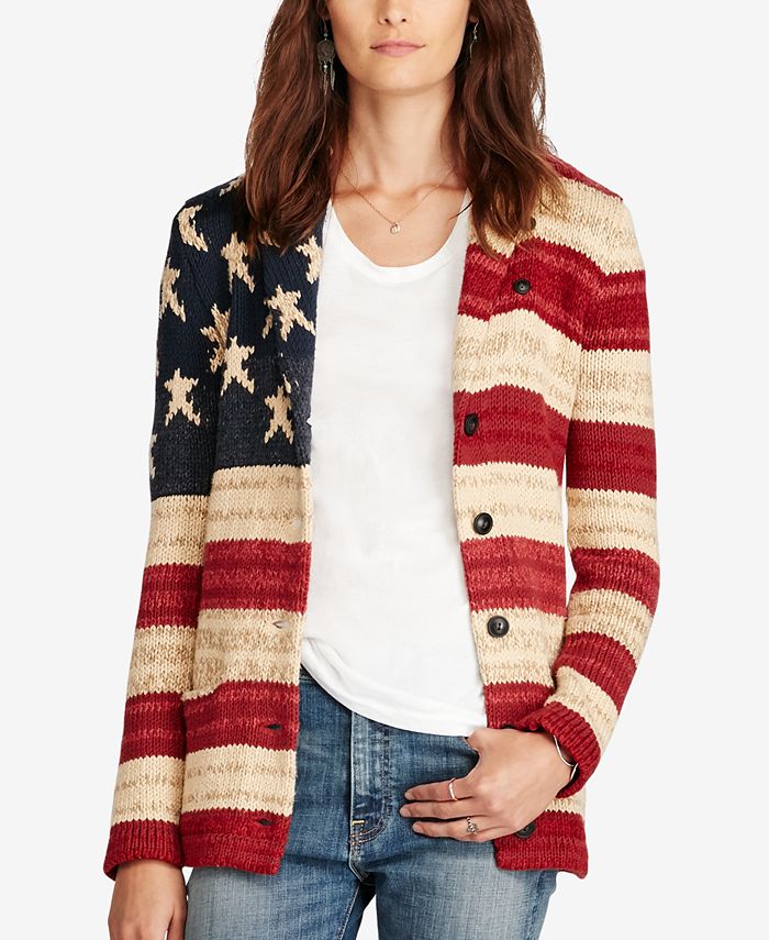 ralph lauren women's american flag sweater