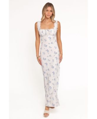Women's Sakara Square-Neck Open-Back Maxi Dress