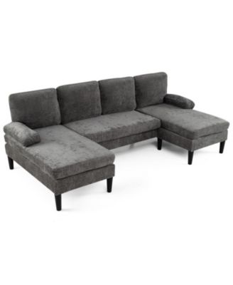 101.5-Inch U-Shaped Sectional Sofa with Double Chaise