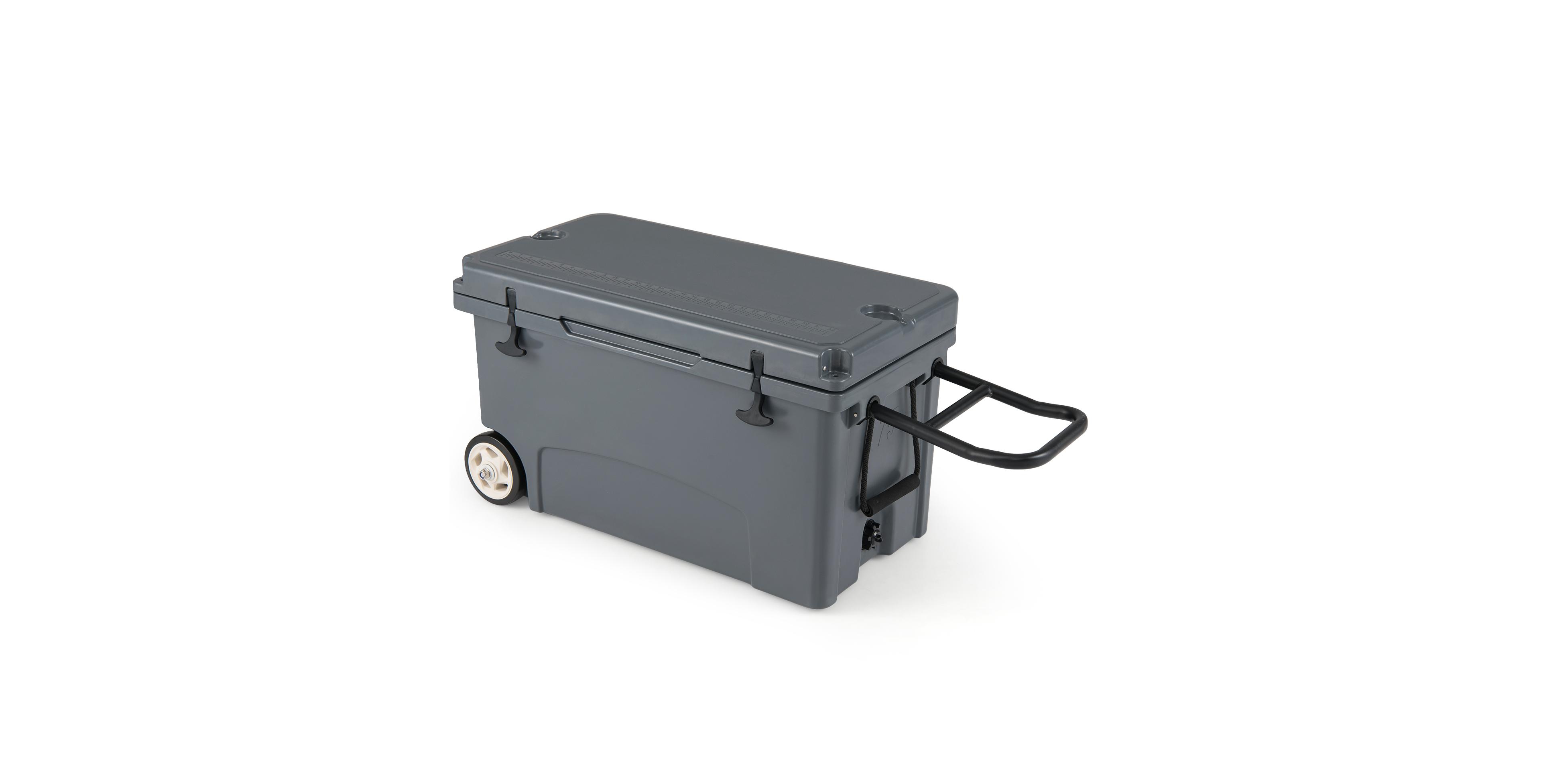 Mecale 75 Quart Rolling Hard Cooler with 6-Day Ice Retention