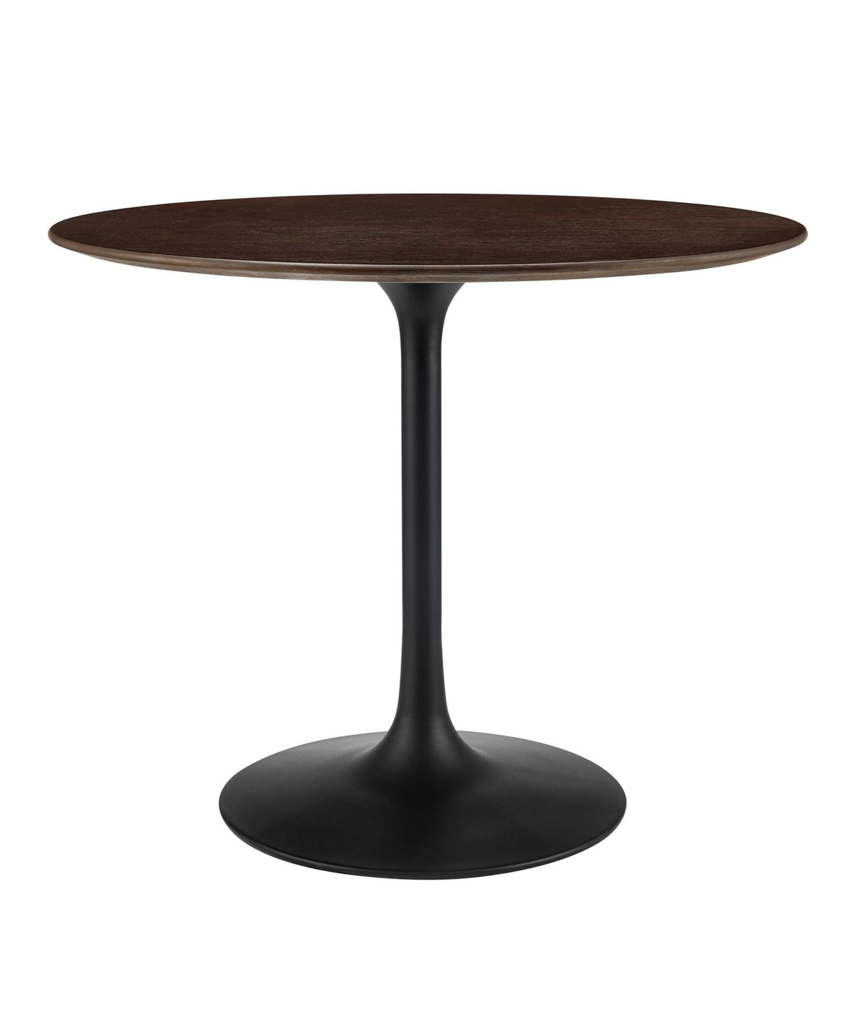 Modway EEI-4862-BLK-CHE 36 in. Lippa Wood Dining Table, Black & Cherry Walnut