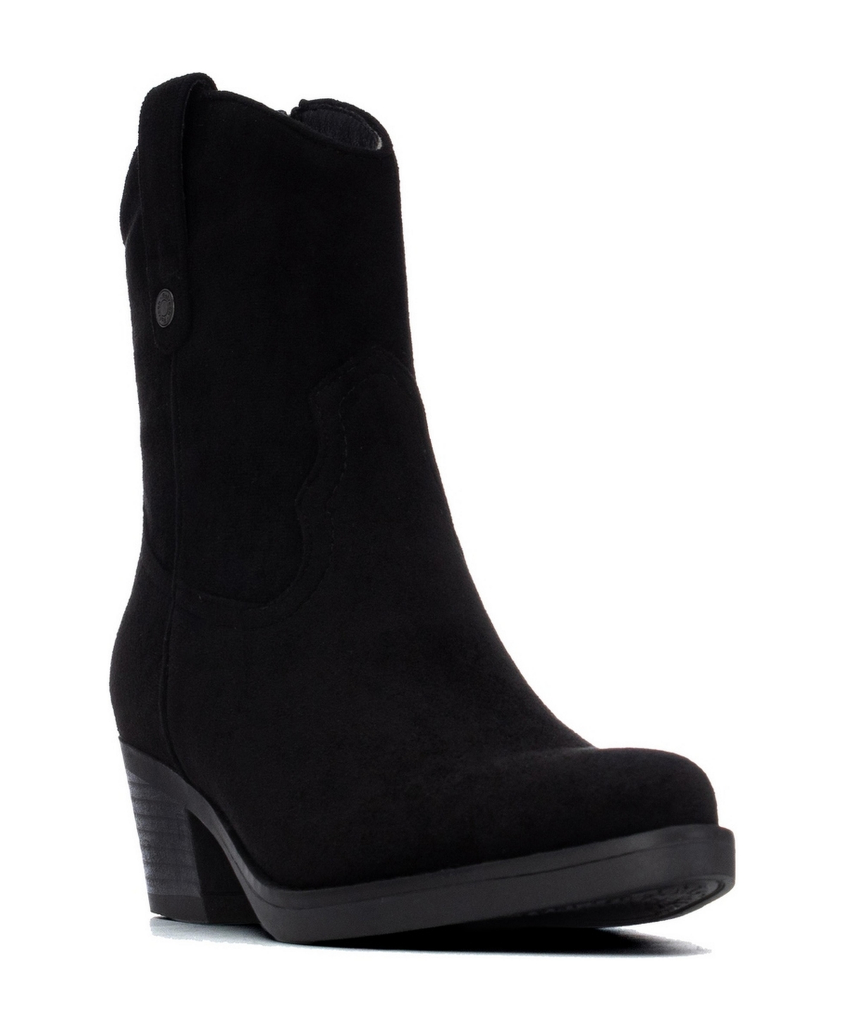 Xti Women's Suede Western Almond-Toe Ankle Booties