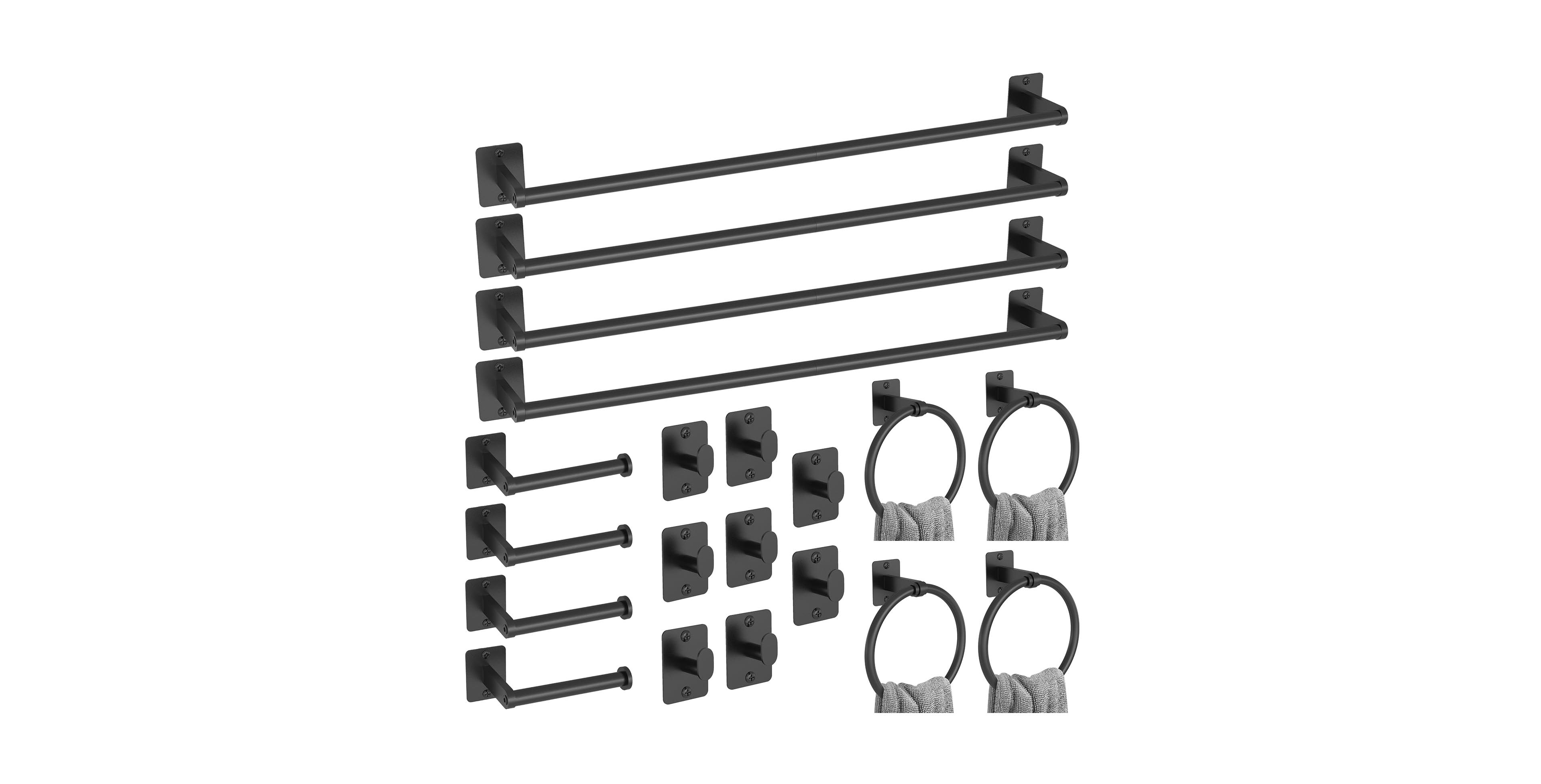 Cyqbd 20 Piece 24" Bathroom Hardware Accessories Set Towel Bar