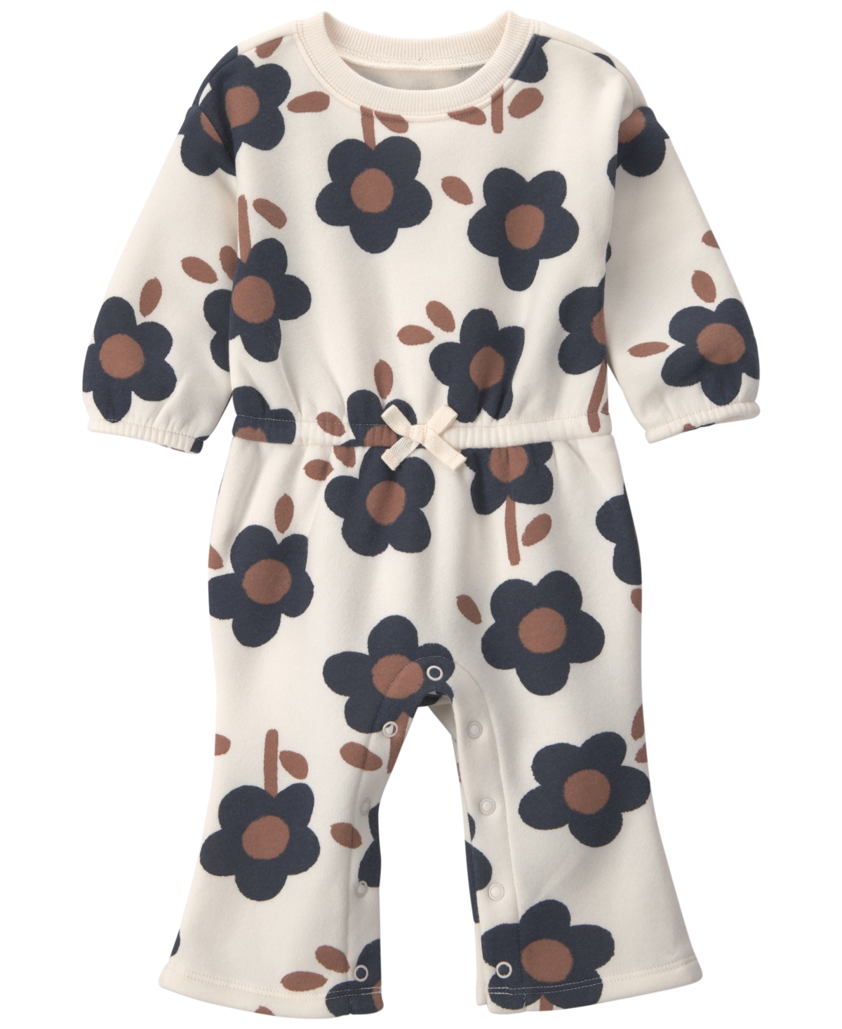 Carter's Baby Girls' Floral-Print Long-Sleeve Jumpsuit
