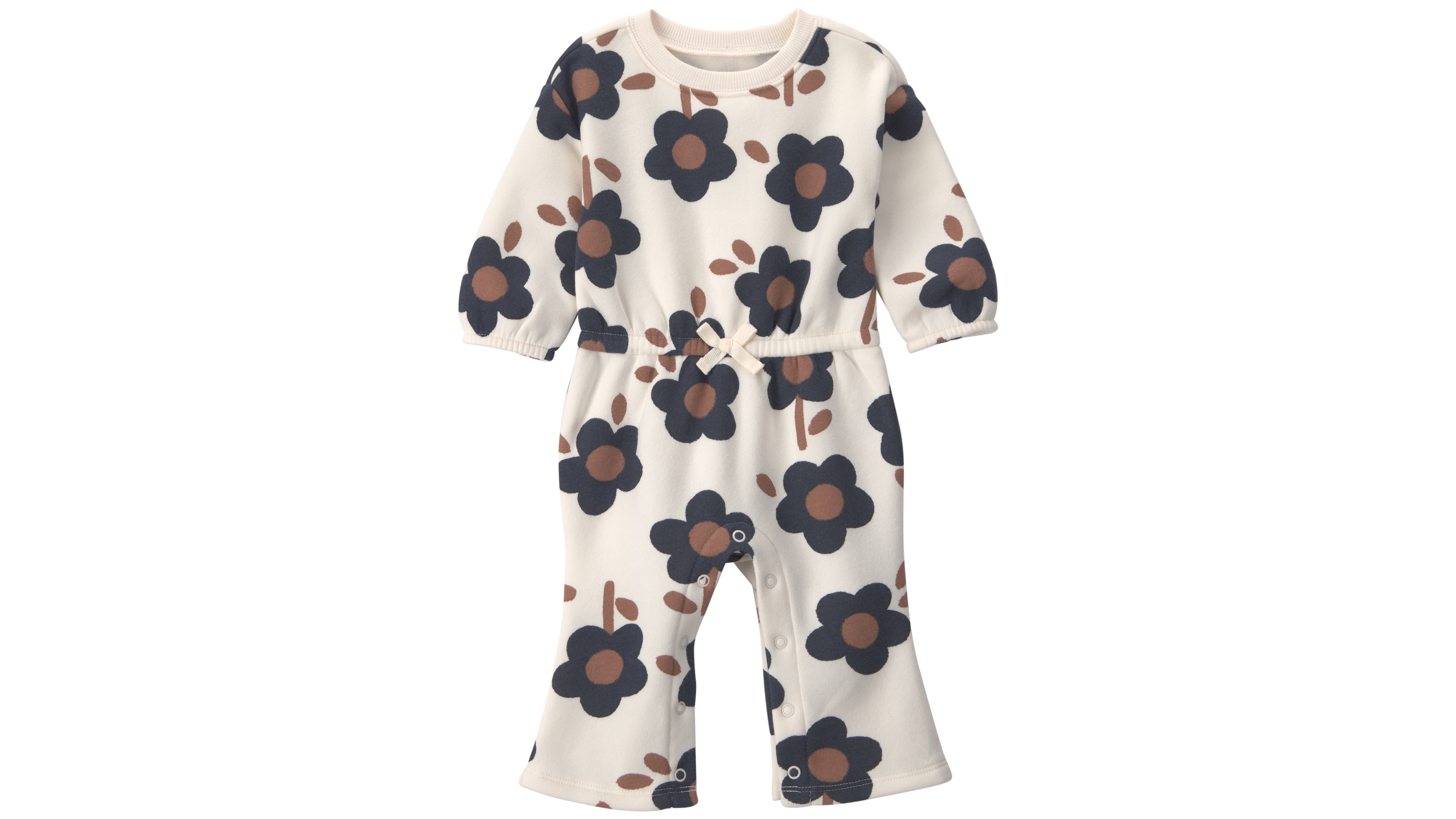 Carter's Baby Girls' Floral-Print Long-Sleeve Jumpsuit