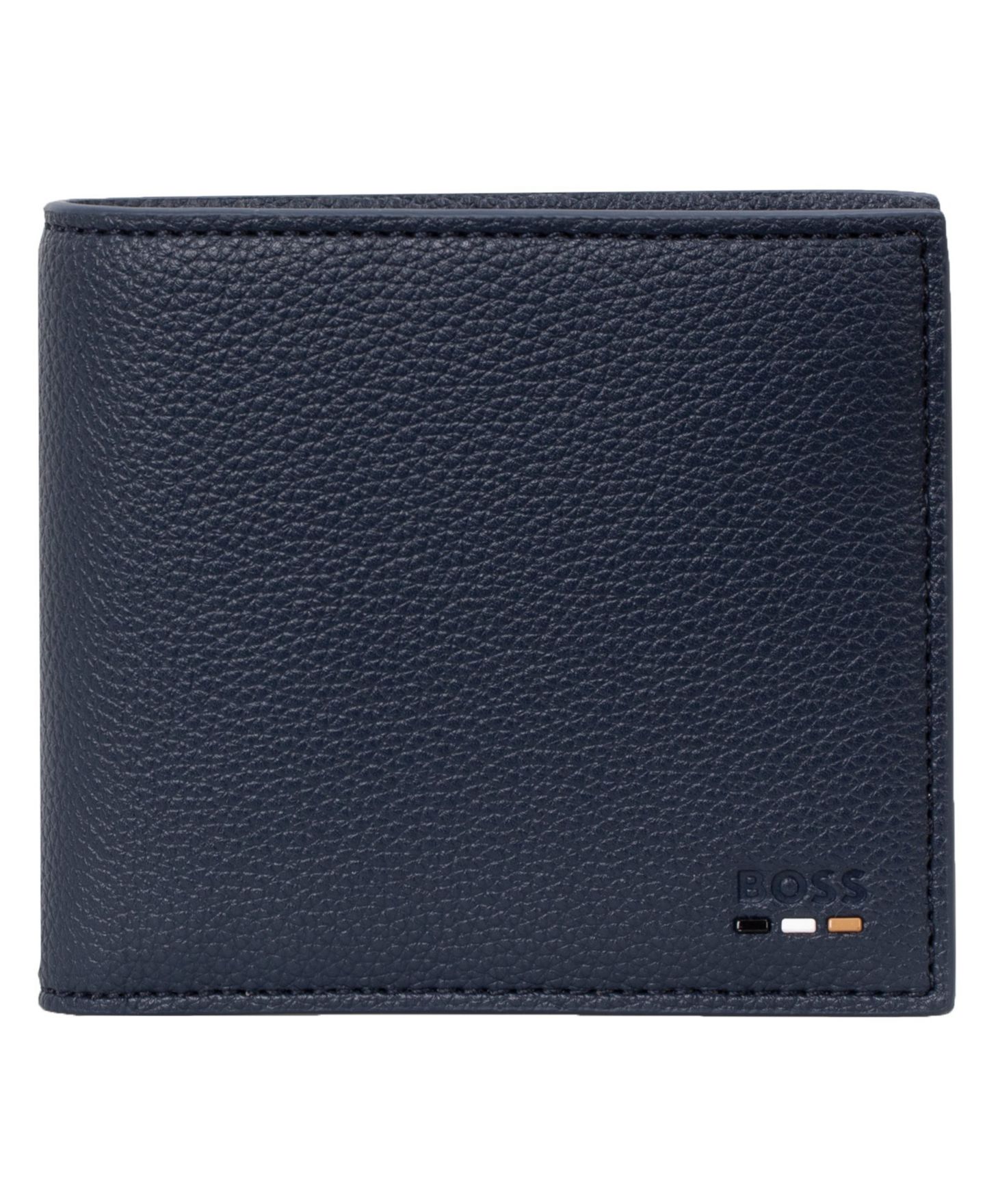 Мужской кошелёк Hugo Boss Ray 4cc Coin N. двойного сложения из экокожи, с монетницей, цвет: Синий — фото 1
