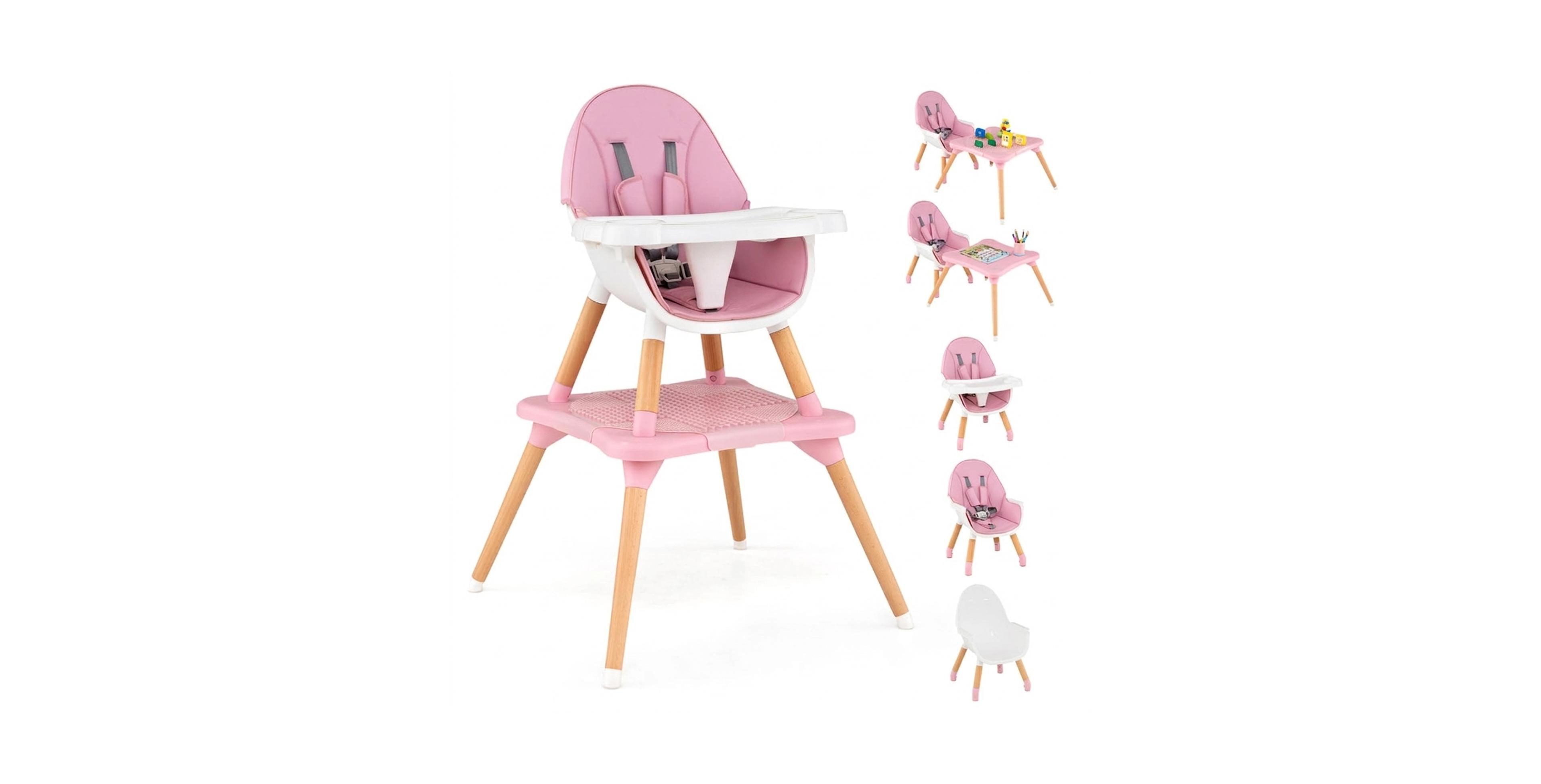 Gouun 6-in-1 Convertible Birch Wood High Chair