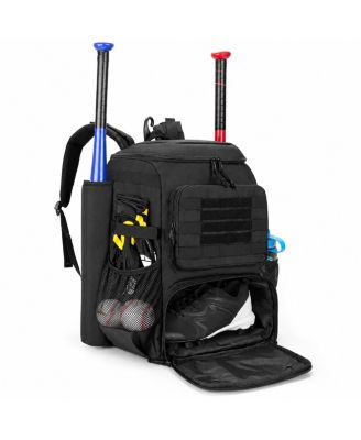 Adult Baseball Backpack With Bat Sleeves Shoe Compartment Large Capacity