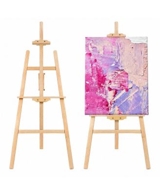 Adjustable Pine Wood Art Easel Foldable Stand For Painting Display