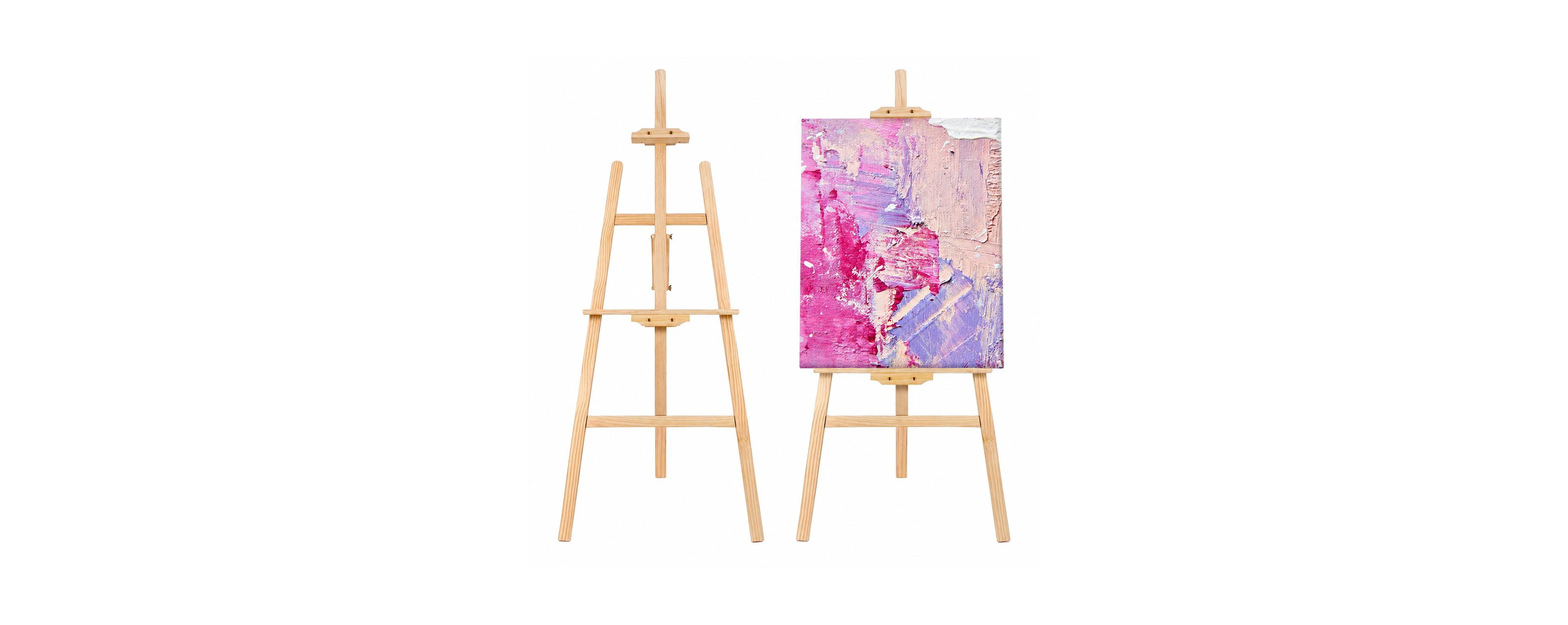 Aeelike Adjustable Pine Wood Art Easel Foldable Stand For Painting Display