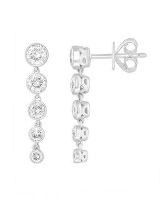 Lab-Grown Diamond Drop Earrings (1-1/4 ct. t.w.) in 14k White Gold