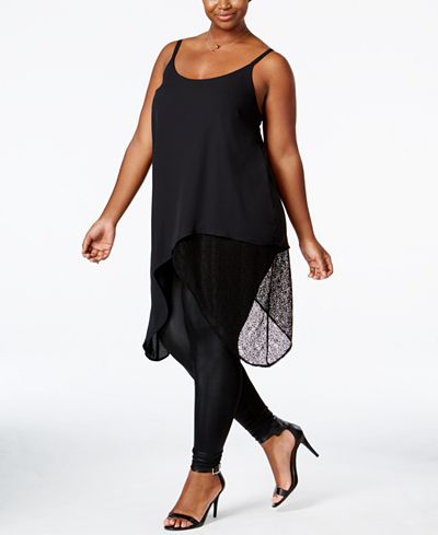 mblm by Tess Holliday Trendy Plus Size Asymmetrical Tunic