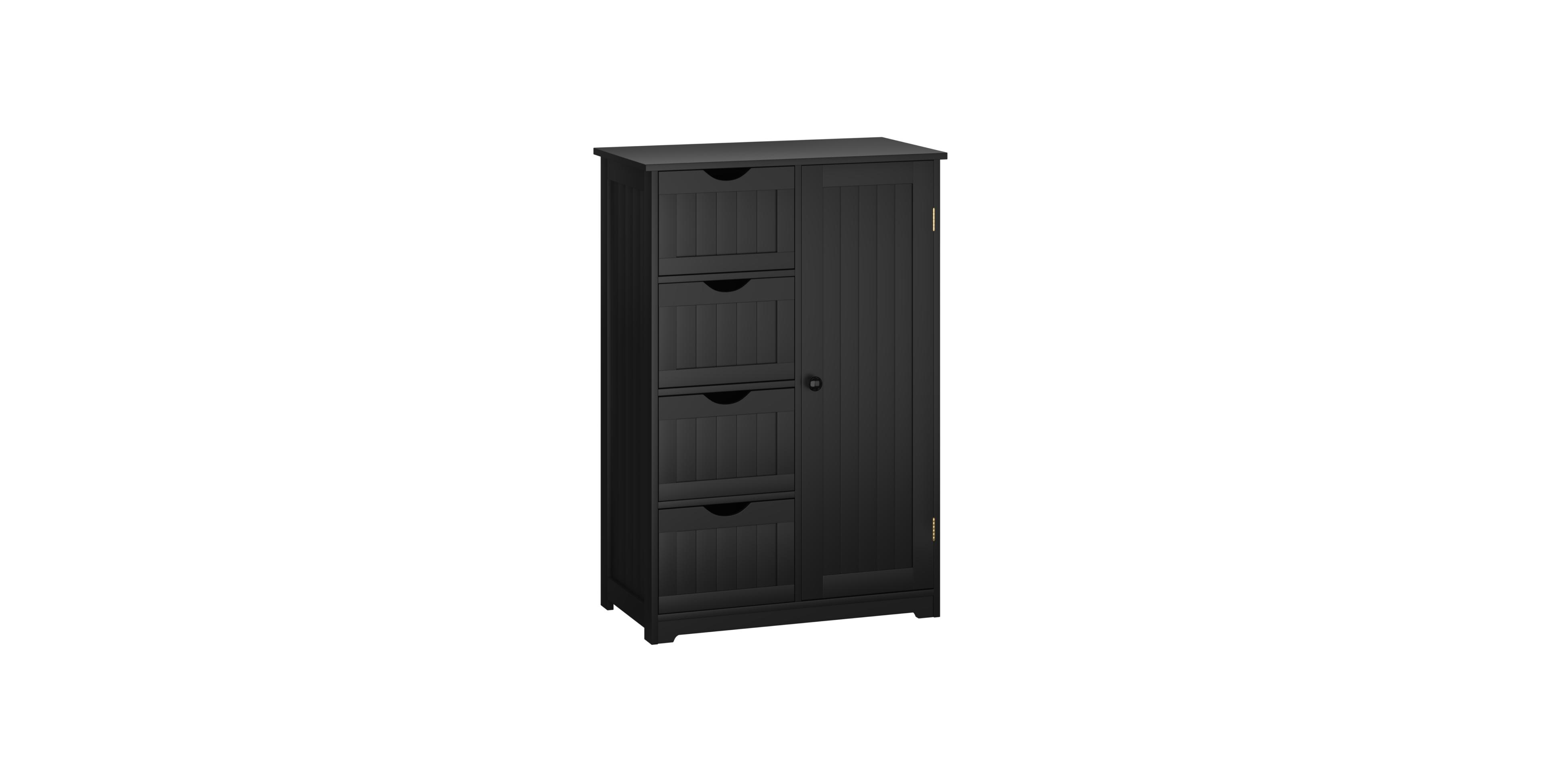 Hongge Four Drawer Floor Cabinet Featuring Side Door Compartment