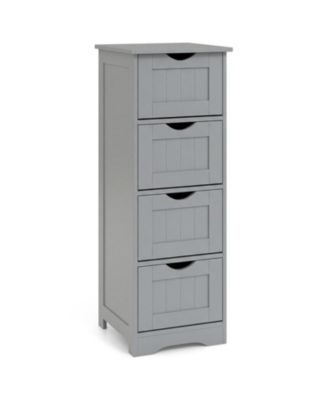4-Drawer Freestanding Bathroom Cabinet with Arched Base