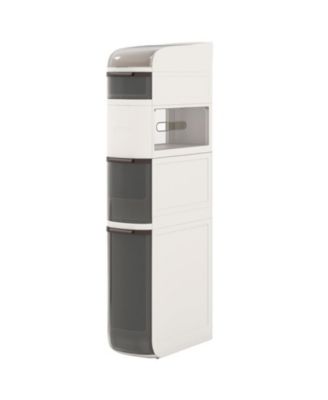 5-Tier Narrow Bathroom Storage Cart with Drawers and Tissue Box Lid
