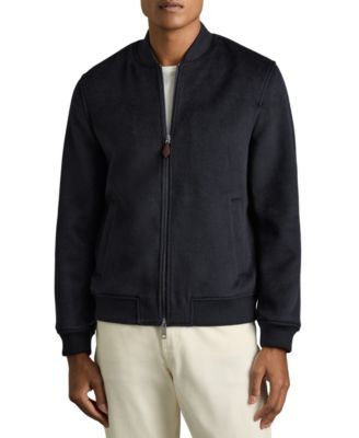 Men's Harlan Long-Sleeve Wool-Blend Bomber Jacket