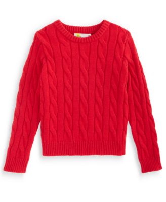 Toddler Boys' 12M-5T Ultrasoft Cable-Knit Crewneck Sweater