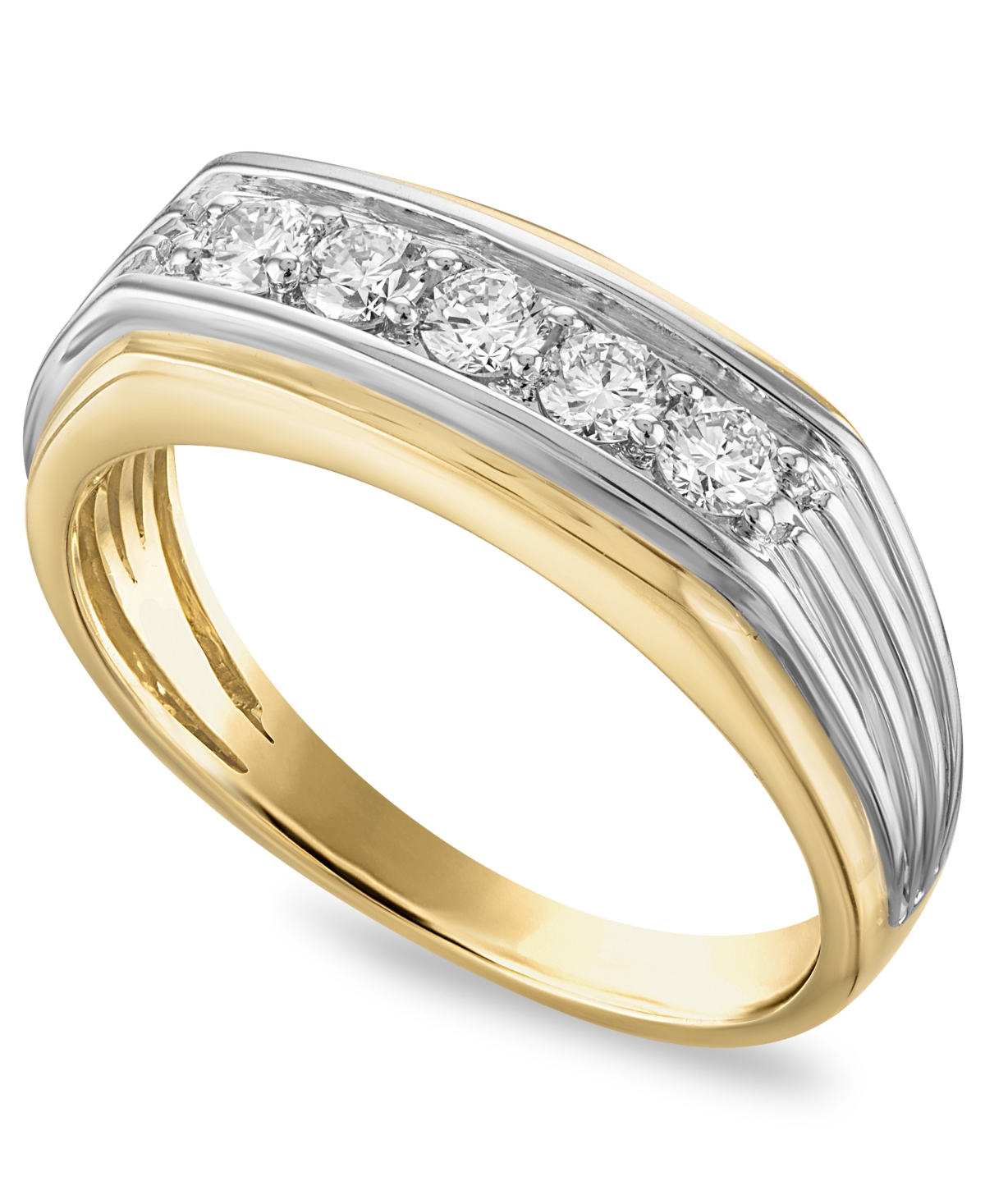 Macy's Lab-Grown Diamond "Grown With Love" Ring (1/2 ct. t.w.) in 10k Two-Tone Gold - Two-Tone